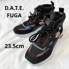 D.A.T.E. FUGA ハイカットスニーカー 金子綾コラボ 23.5 黒のサムネイル