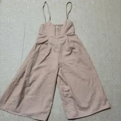 ベージュオーバーオール 3ボタン 130㎝