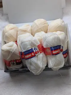 Pingouin ウール毛糸 クリーム色 50g １０玉