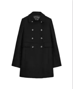 【新品未使用タグ無し✨】ZARA ウールダブルブレストコート BLACK M