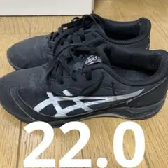 ASICS ブラック スニーカー　22.0