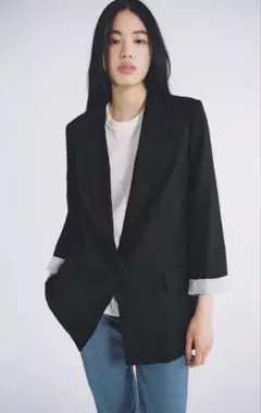 ZARA リネンブレンド　ジャケット　S