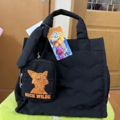 ディズニーズートピア２ニック ワイルド・トートバッグ黒 しまむら　［新品未使用］