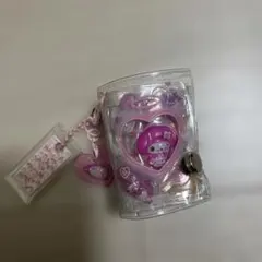 ミニシール帳　完成品　キーホルダー　ハート型　ピンク おすそ分け