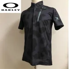 オークリー ゴルフ スカル 2019年モデル ポロシャツ ブラック ブルー L