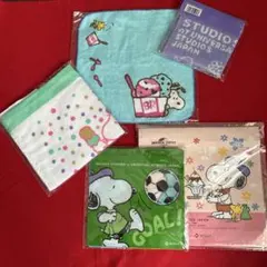 スヌーピー　SNOOPY ノベルティ　ハンドタオル　ジッパーバック　限定レア