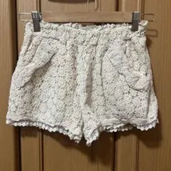 リズリサ　アイボリー レース ショートパンツ