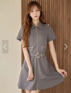 JEWELS フロントジップワンピース ミニドレス キャバ ワンピース