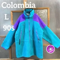 90s USA製　Columbia フルジップフリース　L ユニセックス
