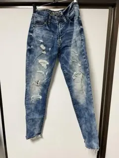 ダメージスキニー デニム