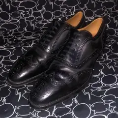 BALLY バリー　ブラック　レザー ウィングチップシューズ