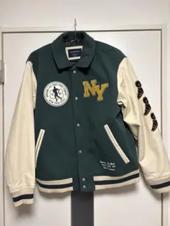 Abercrombie & Fitch スタジャン緑L アバクロのサムネイル