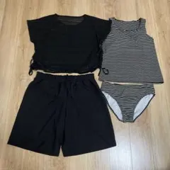 レディース　水着　6L 大きいサイズ　4点セット　体型カバー