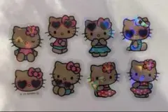 日焼けキティ オーロラホログラム クリアシール フレークシール サンリオ