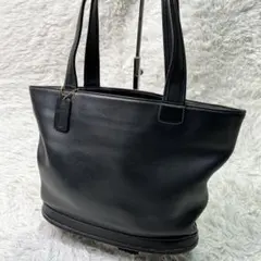 美品✨オールドコーチ トートバッグ レザー ブラック 肩掛け　9302