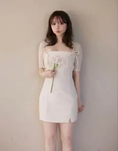 ANDMARY Heart stitch mini dress - メルカリ
