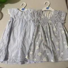 ワンピース2点セット（ストライプ＆チェック）