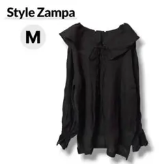 Style Zampa 長袖 フリルブラウス ブラック Mのサムネイル