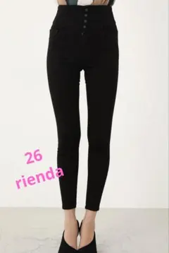 rienda ブラック スキニーデニム 26