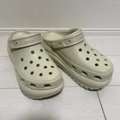 クロックス　メガクラッシュクロッグ　厚底　アイボリー　25cm