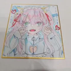 猫耳メイドイラスト　手描きイラスト