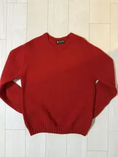 ウールセーター 赤 イタリア 古着