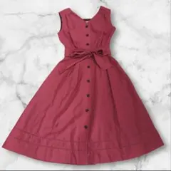 【希少美品】アプワイザーリッシェ　ピンク　ノースリーブ　ロングワンピース