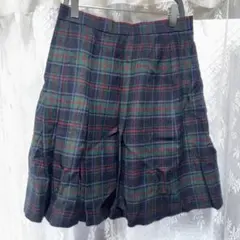 DAKS ダックス チェック柄 プリーツスカート ひざ丈のサムネイル