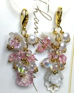 ピンクのビーズのアンブレラマーカー♡２個セット☆