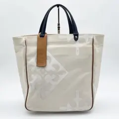 【大容量】russet トートバッグ　A4可　キャンバス　レザー　ゴールド金具