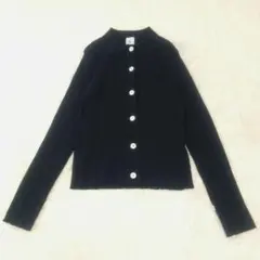 6 roku リブシャツカーディガン ネイビー フリー