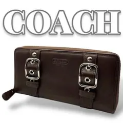 COACH ラウンドファスナー ブラウン 長財布 7777のサムネイル
