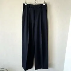 UNIQLO ユニクロ♡タックワイドパンツ　ネイビー