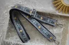 インド刺繍リボン ショルダー紐（調整可能）