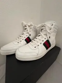 GUCCI グッチ GG柄 レザースニーカー シェリーライン 8G 27cm - メルカリ