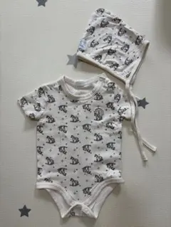 バースデイ　cottoli ロンパース ボンネット セット 70cm
