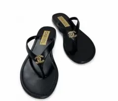 CHANEL サンダル G31463 ラムスキン ブラック 38C - メルカリ