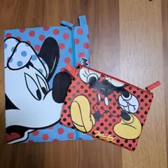 Disney ミッキーマウス ポーチ 2点セット