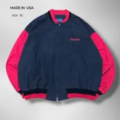 USA製80s〜90s SwingsterジャケットブルゾンXL赤×黒バイカラー