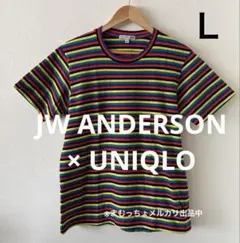 【中古】JW ANDERSON UNIQLO マルチボーダー Tシャツ L １点
