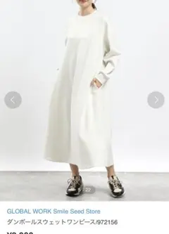 GLOBAL WORK ダンボールスウェットワンピース