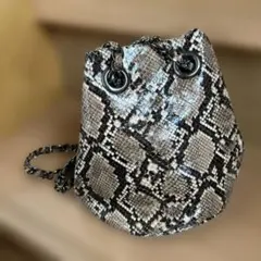 ☆美品☆パイソン柄 バケットバッグ
