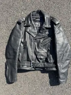 first ダブルライダースジャケット レザー 80s 本革 バイカー