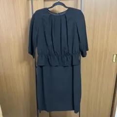 新品・未使用！日本製！ブラックフォーマルワンピース13号（M〜 L相当）