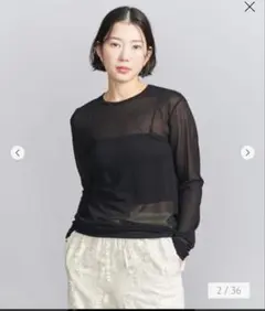 新品未使用　BEAUTY&YOUTH カノコシアー ロングスリーブ Tシャツ