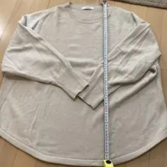 GLOBAL WORK ベージュ クルーネック ニット セーター