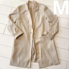 ベージュ テーラードジャケット 2つボタン　Mサイズ