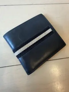 BALLY ストライプ ブラック メンズ 折り財布 9029 - メルカリ