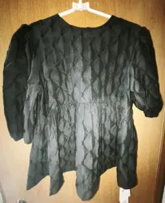 OPAQUE.CLIP 黒 半袖ブラウス タグ付き