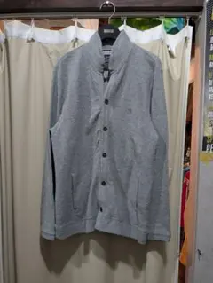 グレー ヘリンボーン カーディガン